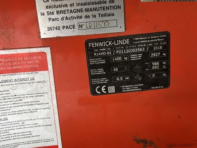 前移式叉车 Linde R14HD-01