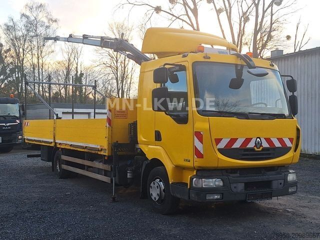 Truck-mounted crane van RENAULT MIDLUM 220 DXI HIAB KRAN 9,1m TÜV 07/2026