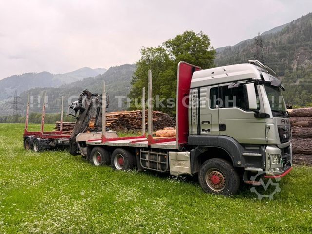 Houttransportwagen MAN TGS 33.500 / 6X6 ALLRAD / Manual+ Retarder