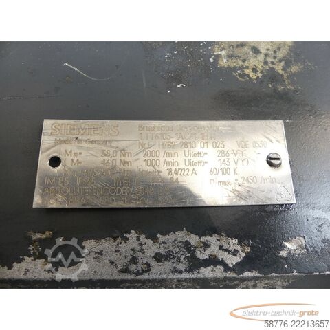 Ohjausyksikkö Siemens Stator für 1FT6105-1AC71 Servomotor SN EH782281001023