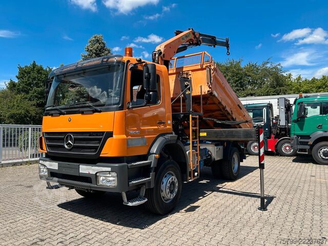 Xe ben ba chiều MERCEDES-BENZ 1828 3Skipper + PKG 12001 Kran 4x2