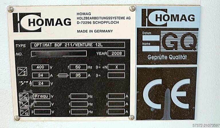 CNC lesnoobdelovalni center Homag Optimat BOF 211/Venture 12L