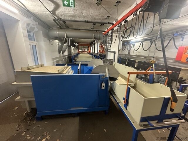 Dobbelt slibestativ Fey Galvanotechnik Trommelgalvanik, Galvanikanlage