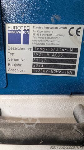 Machine de tribofinition - vibrateur à cuve Eurotec TV25-M ACD5