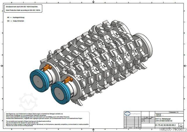 Onda de trituração PRT AW-10.9 - Holz, Biomasse, Müll, Reifen