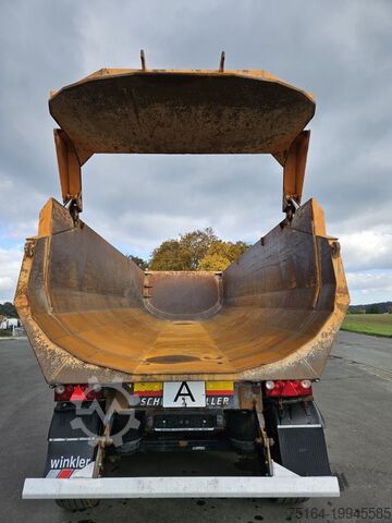 Three-way tipper semi-trailer Schwarzmüller HKS-3/E-S1 hydr. Heckklappe Stahlrundmul