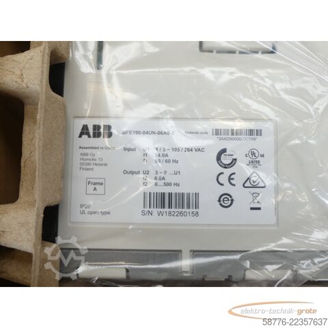 Component ABB MFE190-04UN-06A0-2 Servoumrichter SN: 3AXD500000038568 -unegbraucht-