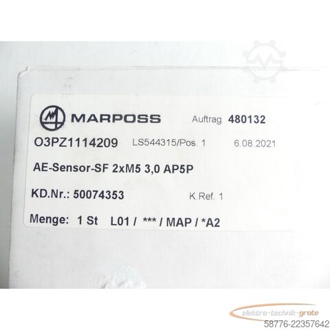 Component Marposs Dittel  03PZ1114209 AE-Sensor-SF SN: O21LV929S - ! -