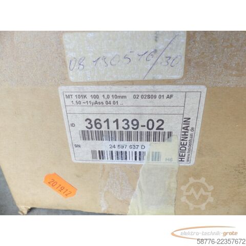 Component Heidenhain Messtaster MT 101K ID: 361139-02 SN: 24597637D --