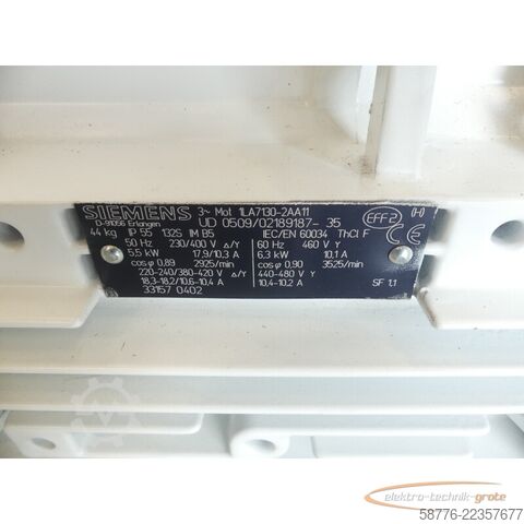 عنصر Siemens Knoll KTS 32-48-T Pumpe mit 1LA7130-2AA11 Motor SN:269387 --