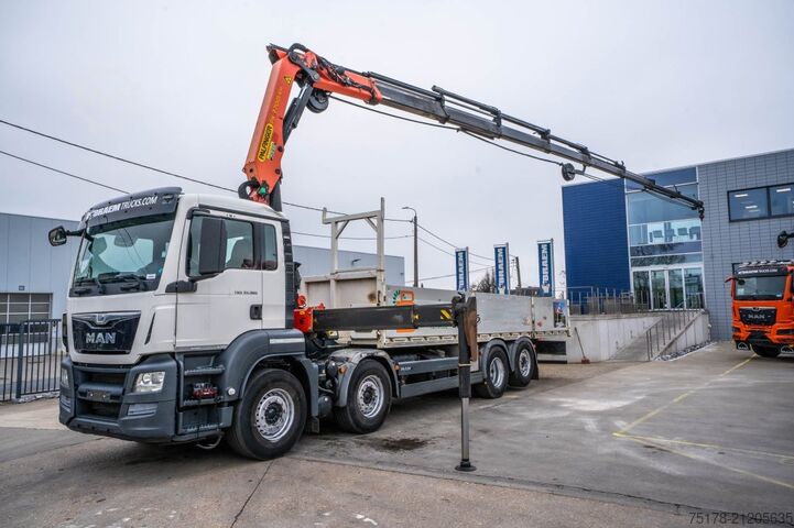 Plateau de chargement MAN TGS 35.360 BL-8X2-6+PALFINGER 27 T/m + 8EXT