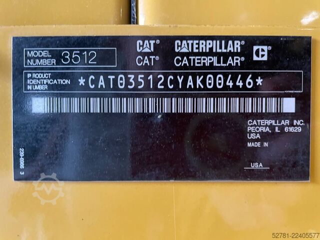Granulats Caterpillar 3512 - 1250 kVA Used Generator - DPX-12662