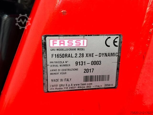 Kamion sa kranom Volvo FH 540 10X4 + FASSI F1650RAL.2.28 + JIB L616L K...