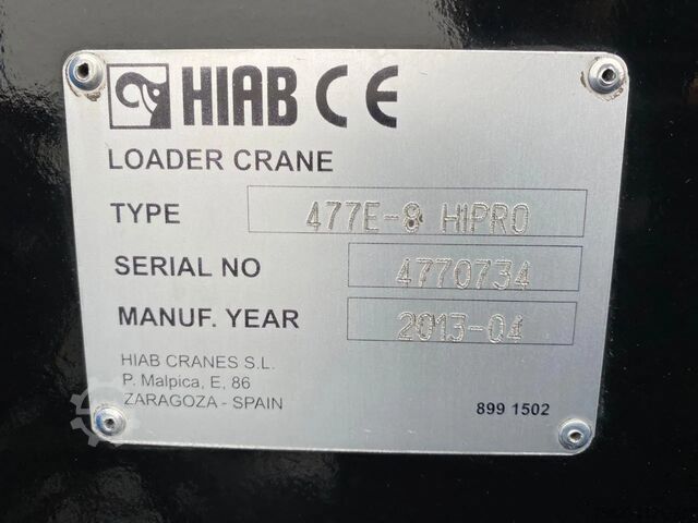 Ciężarówka z dźwigiem Scania R560 V8 8X2 TREKKER/BAKWAGEN + HIAB 477E-8 HIPR...