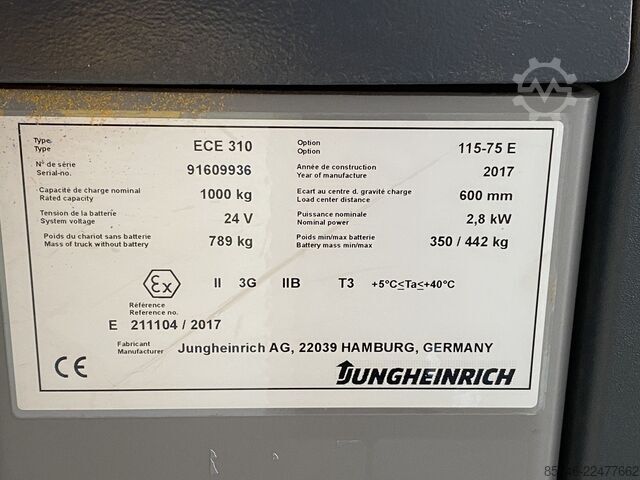 ECE 310 * DEMO * Atex EX * 3G / cona 2 !! NOVA baterija !! JUNGHEINRICH ECE 310 * DEMO * Atex EX * 3G / Zone 2 !! NEW battery !!