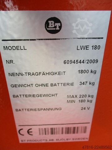 Porta-paletes manual BT LWE180
