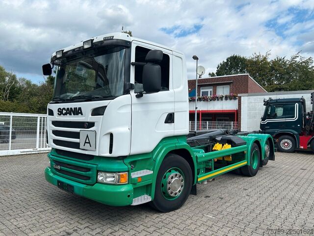 Camión portacontenedores de gancho SCANIA R440 MEILLER Abroller 6x2