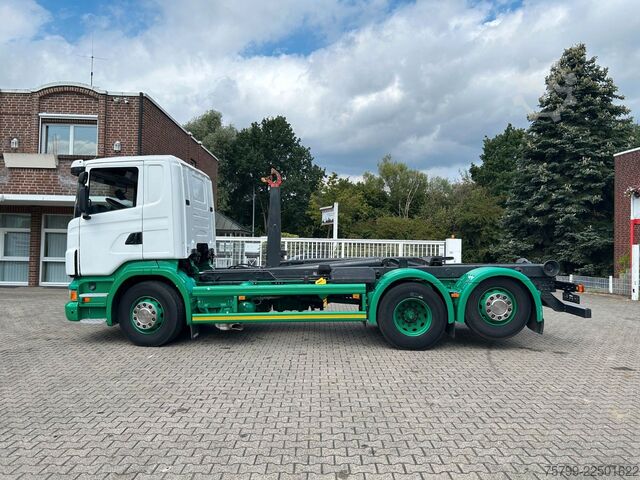 Camión portacontenedores de gancho SCANIA R440 MEILLER Abroller 6x2
