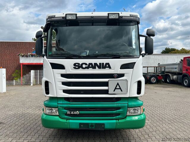 Camión portacontenedores de gancho SCANIA R440 MEILLER Abroller 6x2