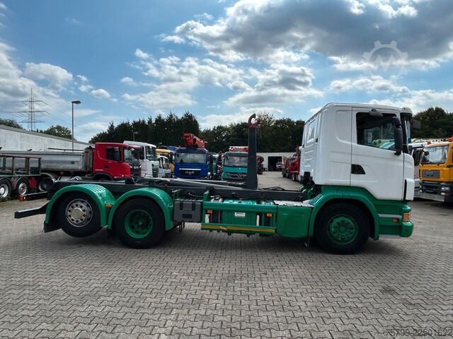 Camión portacontenedores de gancho SCANIA R440 MEILLER Abroller 6x2