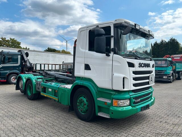 Camión portacontenedores de gancho SCANIA R440 MEILLER Abroller 6x2