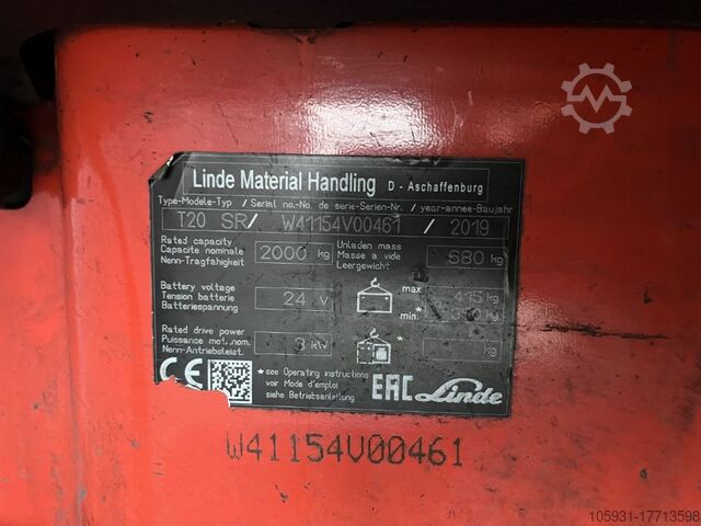 Raklapemelő Linde T20SR