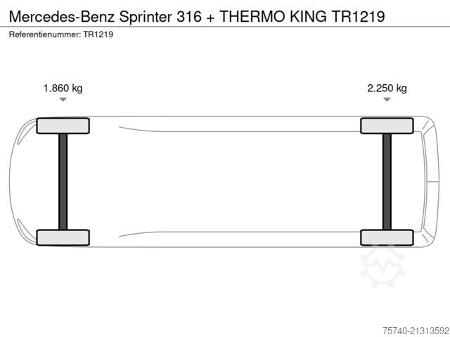 Kutia e frigoriferit Mercedes-Benz Sprinter 316 + THERMO KING