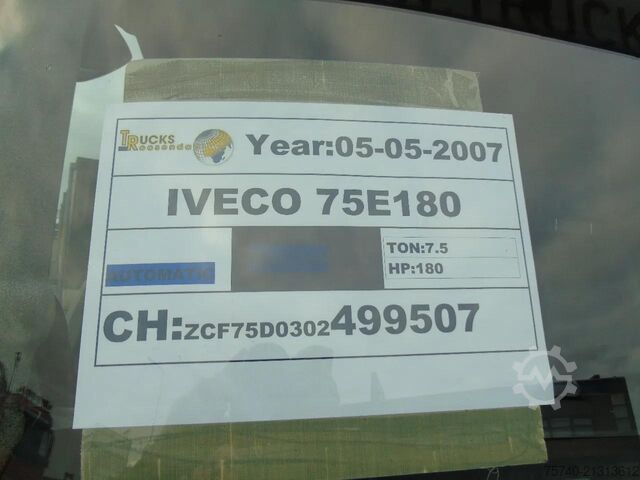 Glasstransportør Iveco Eurocargo 75 E 180  GLASWAGEN