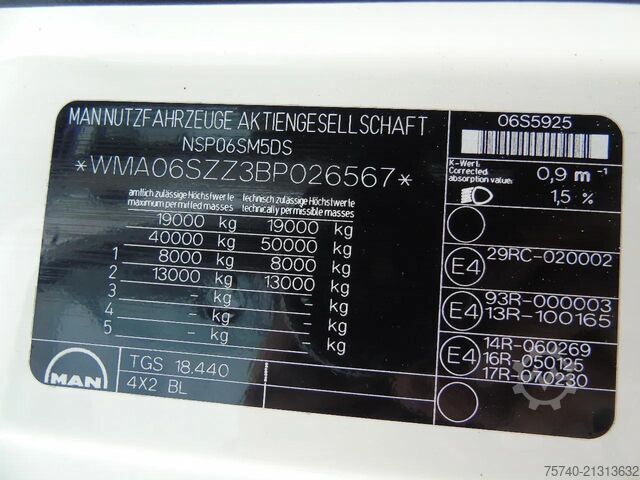 Kranbil MAN TGS 18.440 + ATLAS 165 + EURO 5 + TRAILER 3 AXL...
