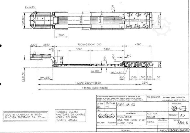 Напівпричепи BE Nooteboom EURO 4803 + 3x SAF AXLE