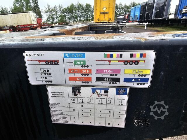 Kontejnerski transport D-TEC FLEXI TRAILER - ALL CONNECTIONS - BPW DRUM - AP...
