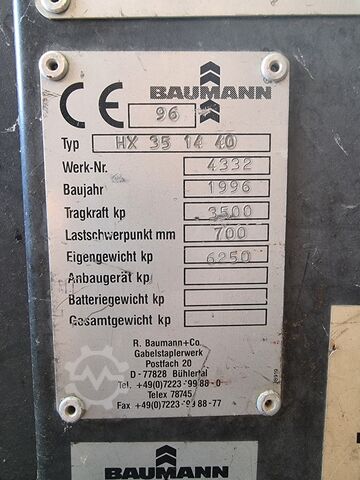 Bočný vysokozdvižný vozík Baumann HX 35/14/40