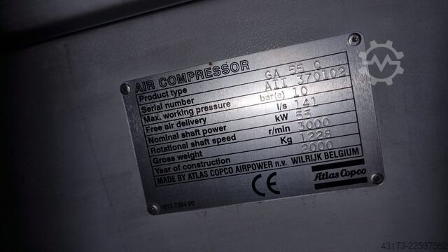 Compresor de pistón Atlas Copco GA 55
