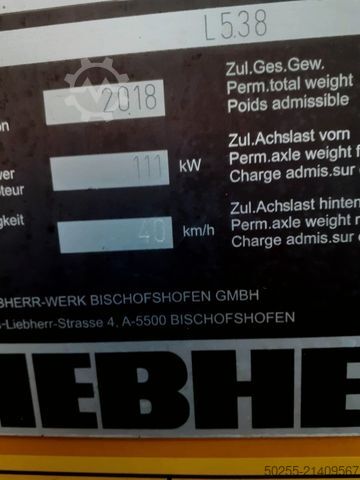 لودر چرخ‌دار LIEBHERR L 538 kein 514 524 526 542 546 TOP nur 3540 Std.