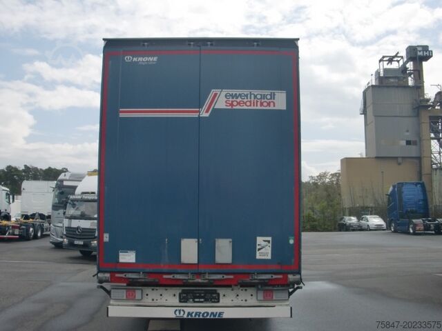 Remorcă cu platformă și prelată Krone SDP 27 Mega Liftachse Hubdach