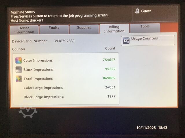 XEROX C60 ar iekšējo FIERY EX-i C60/70 XEROX XEROX Digital Color Press C60