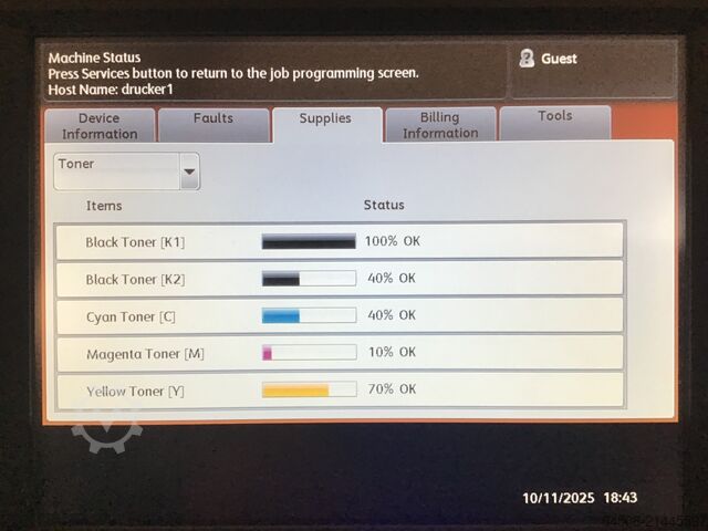 XEROX C60 ar iekšējo FIERY EX-i C60/70 XEROX XEROX Digital Color Press C60