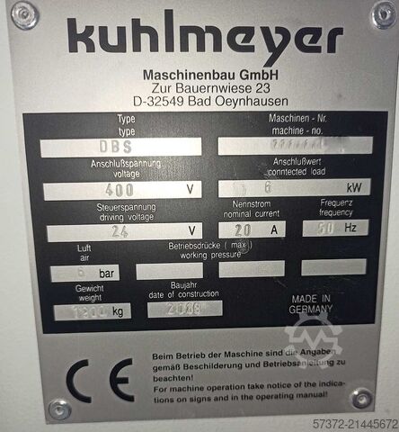 Doppelbandschleifmaschine Kohlmeyer DBS 3000