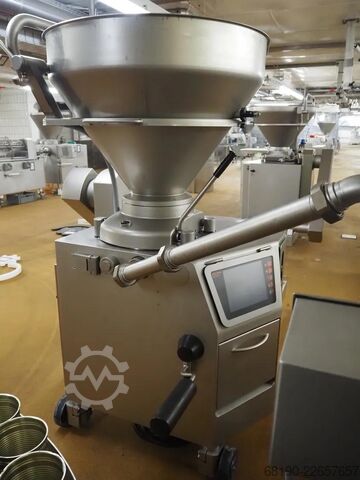 Linha de enlatamento (até 2000 latas/h) Handtmann / Stiller VF830+Verbufa+STA2000