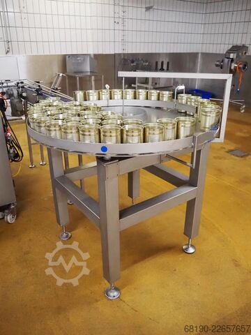 Linha de enlatamento (até 2000 latas/h) Handtmann / Stiller VF830+Verbufa+STA2000