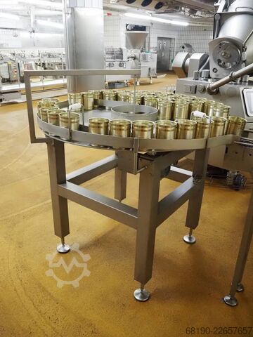 Linha de enlatamento (até 2000 latas/h) Handtmann / Stiller VF830+Verbufa+STA2000