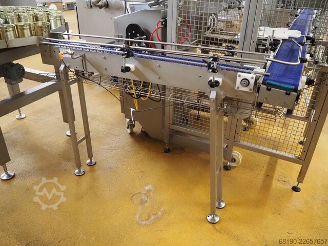 Linha de enlatamento (até 2000 latas/h) Handtmann / Stiller VF830+Verbufa+STA2000