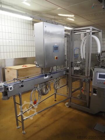 Linha de enlatamento (até 2000 latas/h) Handtmann / Stiller VF830+Verbufa+STA2000