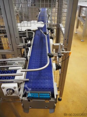 Linha de enlatamento (até 2000 latas/h) Handtmann / Stiller VF830+Verbufa+STA2000