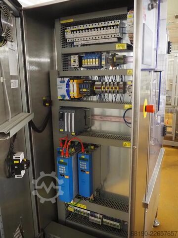 Linha de enlatamento (até 2000 latas/h) Handtmann / Stiller VF830+Verbufa+STA2000
