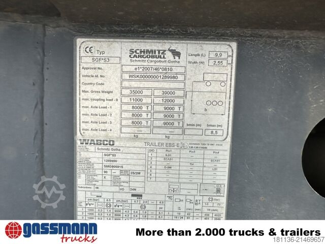 Polpriklopnik kiper Schmitz SKI 24 SL 8.2, Liftachse, Stahlmulde ca. 28m³