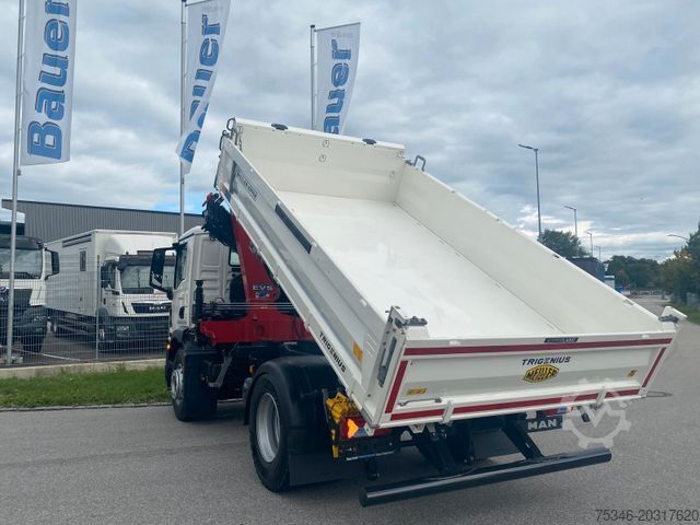 Trostrani kiperski kamion MAN TGM 18.320 /4x2/BL/Meiller/Kipper/Kran/15 m/ Neu