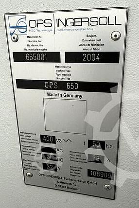 CNC apdirbimo centras OPS INGERSOLL OPS 650