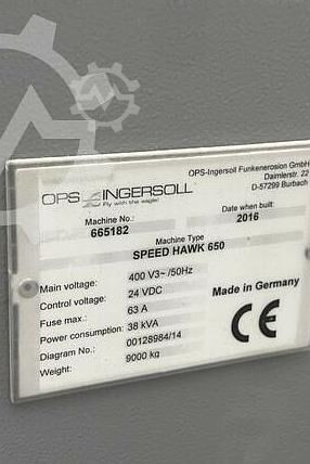 CNC apdirbimo centras NAUJA VELENAS OPS INGERSOLL SPEED HAWK 650