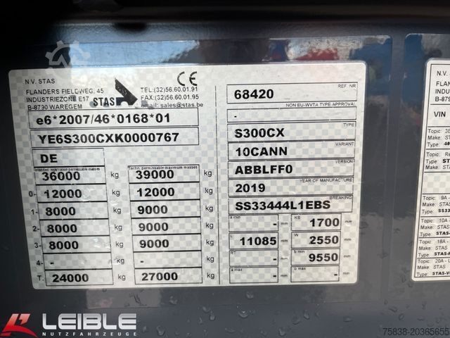 Sklápací náves STAS S300ZX*MultiStar*49m³ Kippmulde*Kombitür*